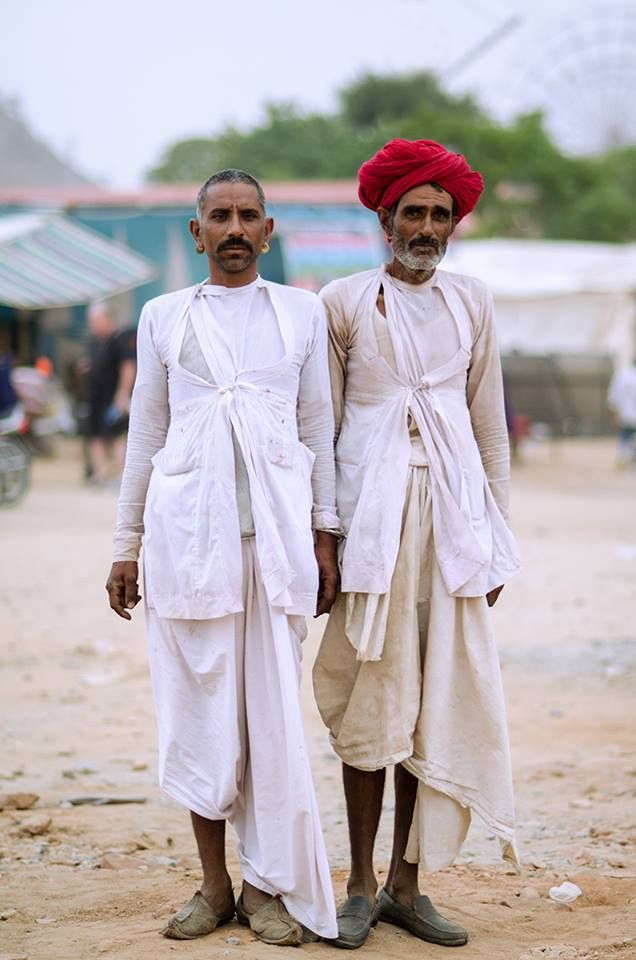 Rajasthan Traditional Dress Male and Female A Side-by-Side View