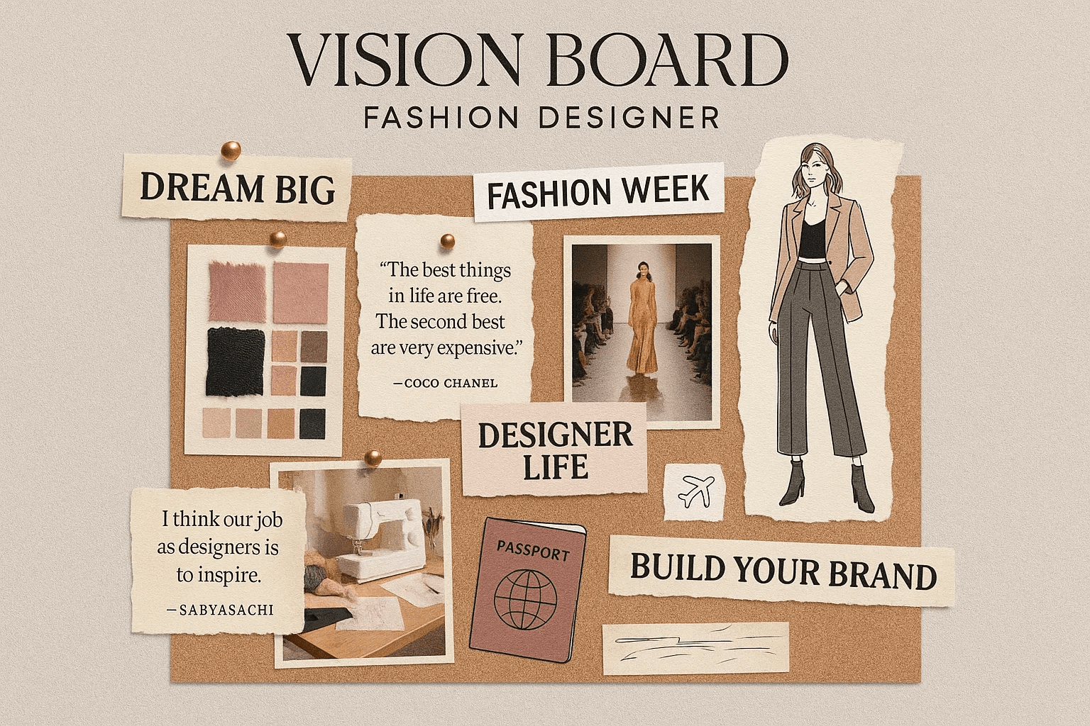 Vision Board for Aspiring Fashion Designers